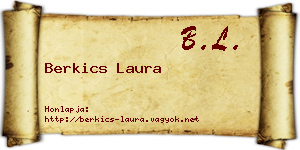 Berkics Laura névjegykártya